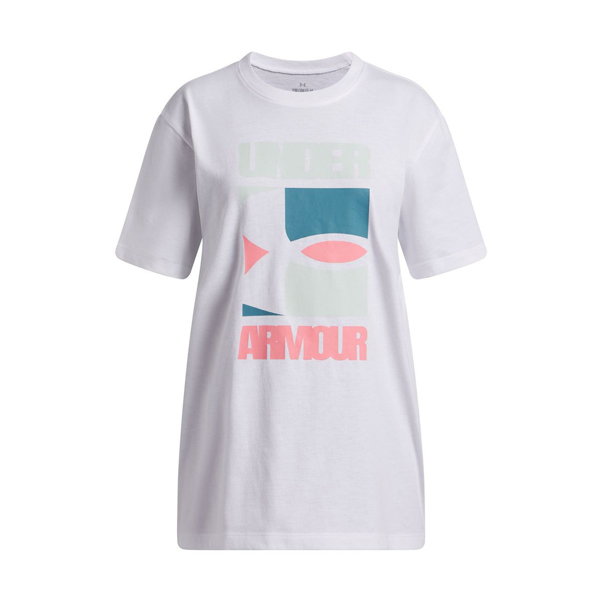 UNDER ARMOUR - Polera M/C Niña G Block Logo Os Ss Polera Blanco UNDER ARMOUR