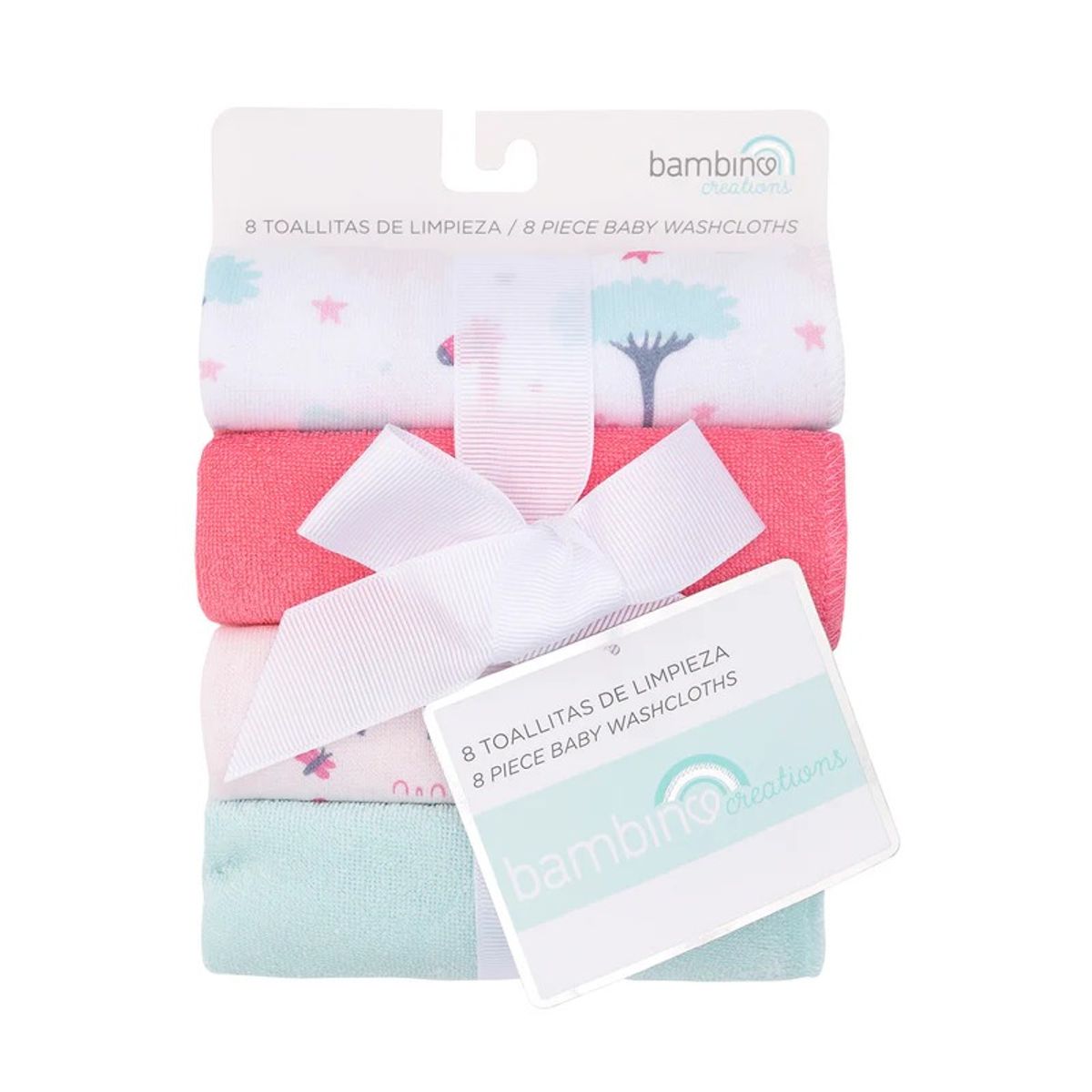 BAMBINO - Toallitas de Limpieza Set 8 Niña Jirafas y Cebras