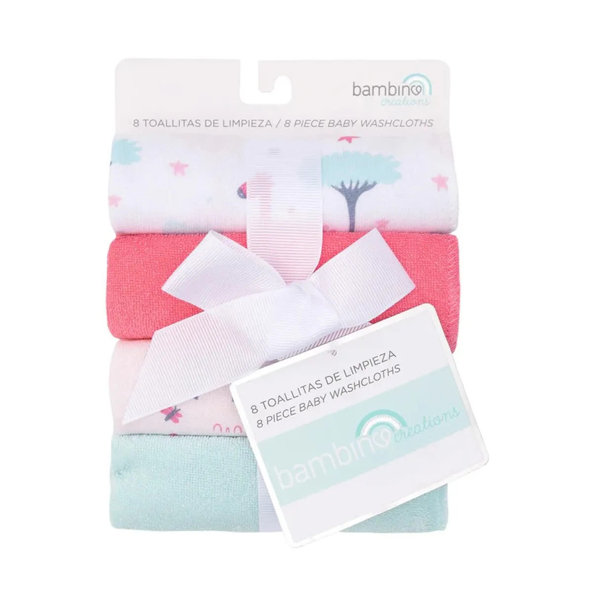 BAMBINO - Toallitas de Limpieza Set 8 Niña Jirafas y Cebras