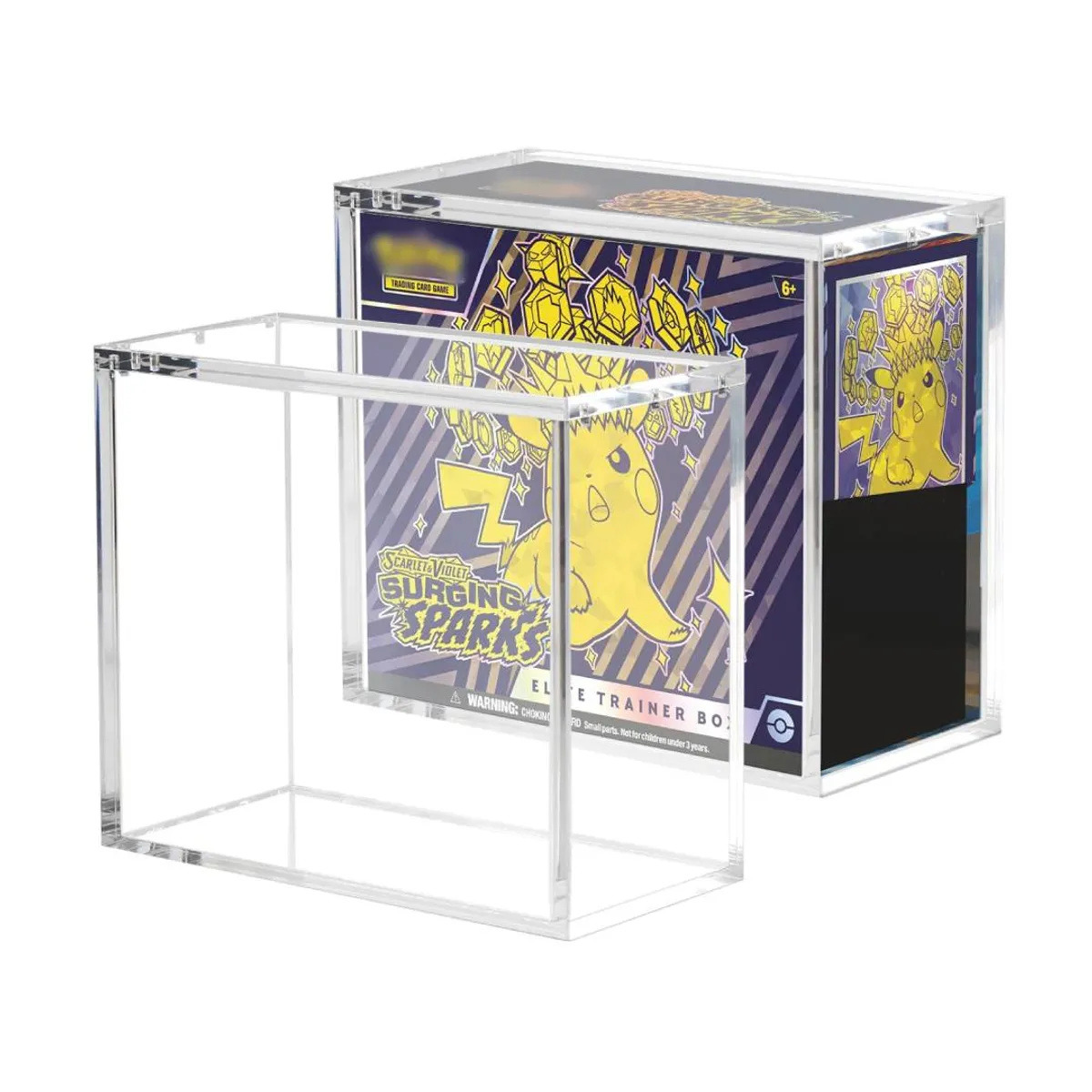 GENERICO - Caja Acrílica Protector de ETB Pokemon TCG 19.5x9.5x17.3 cm