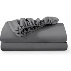 AZ AURAZEUS - Sabanas Bajera 1,5 Plazas Gris Ultra Suave Hilos Aura Zeus