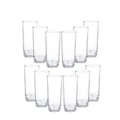 CRISTAR - Set 12 Vasos Altos Modelo Lexington 334mL Whisky Pisco
