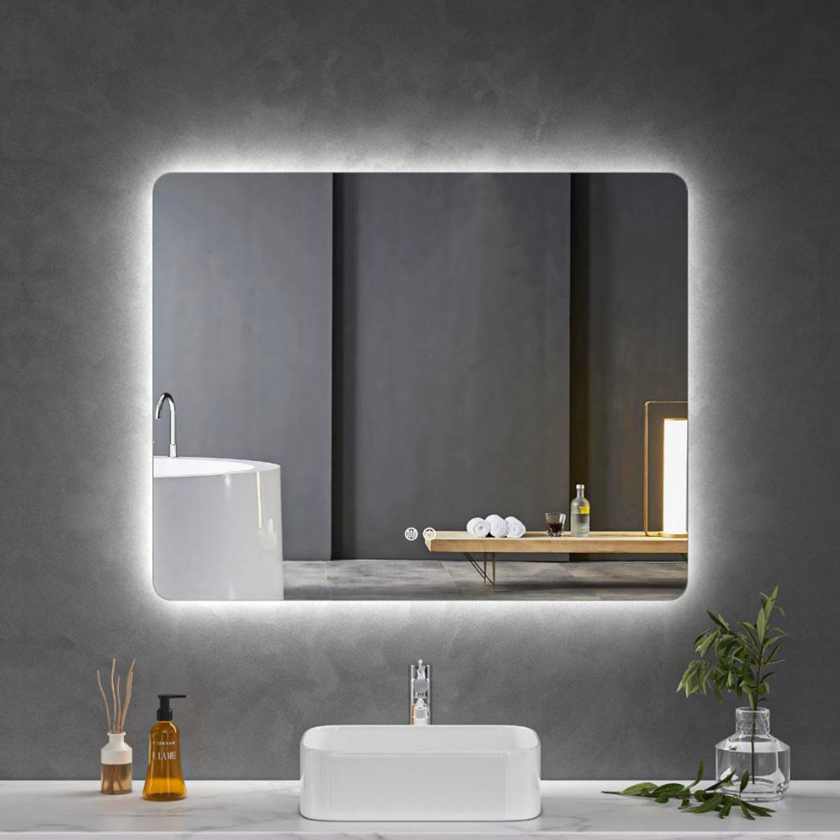 ESPEJO RECT HORIZ MIXA 80X60CM LED TOUCH ANTIEMP, marca GENERICO - Foto Principal