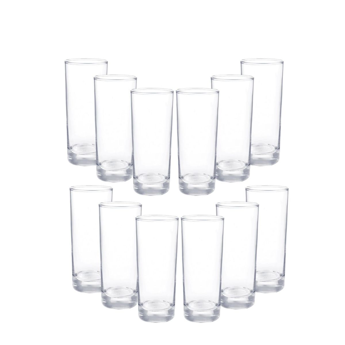 CRISTAR - Set 12 Vasos Altos Modelo Lexington 334mL Whisky Pisco