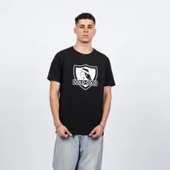 COLO COLO - Polera Colo-Colo Urbano Negro Escudo Blanco