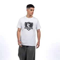 COLO COLO - Polera Colo-Colo Urbano Blanco Escudo Negro
