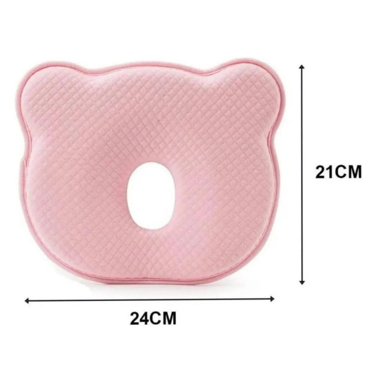 GENERICO - Almohada Anti-plagiocefalia para Bebés con Funda Lavable Rosada