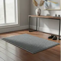 GENERICO - Limpia Pies PVC Alto Trafico 80x120 Gris Con Terminacion