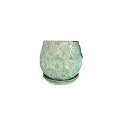 DEROMA - Maceta Patelle 18 Verde Musgo con plato.