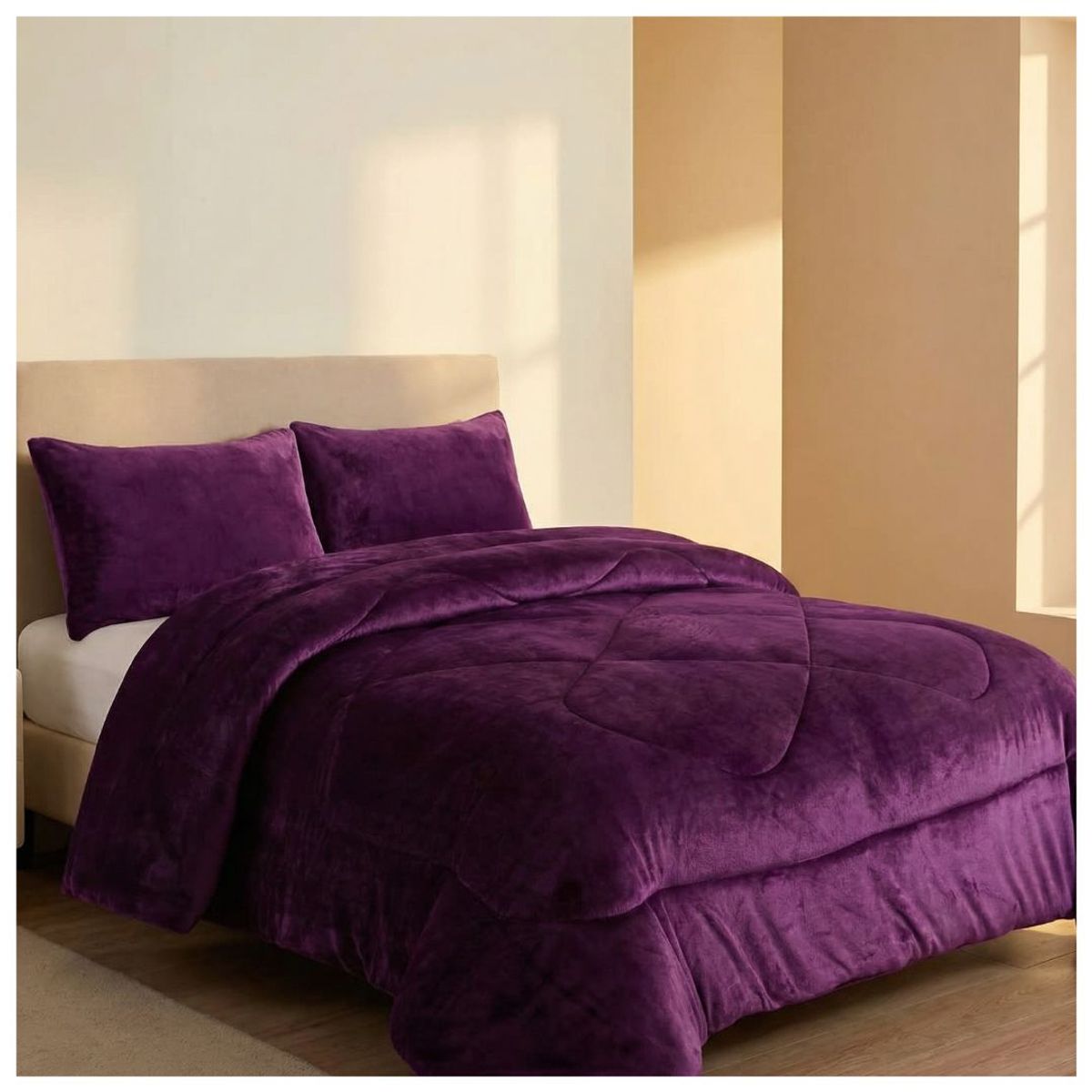 GENERICO - Cobertor Chiporro Invierno 2 Plazas - Morado S007