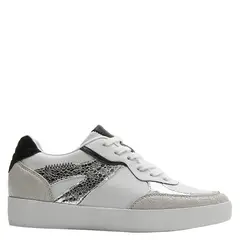 POLLINI - Zapatilla Cuero Urbana Mujer Blanco