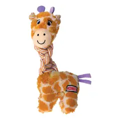 KONG - Juguete Para Perro Peluche Twists Knots Squeak Talla Ml Naranja Jirafa - Amarillo - M/L