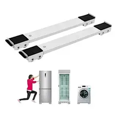 IRM - Soporte De Muebles Con Ruedas Y Freno Base Ajustable Rodillo Lavadora Refrigerador FIGOIMPORT