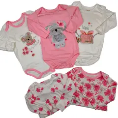 TEDMIMAK - Set 5 Bodys Manga Larga 18/24 Meses Koala