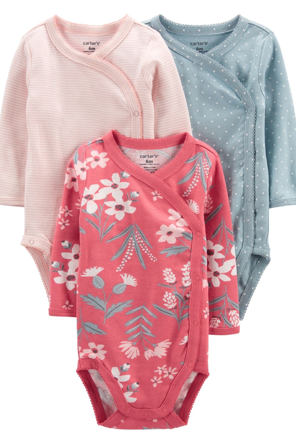 CARTER'S - Carter´s Pack de Bodys 3 Unidades estampados Bebe Niña