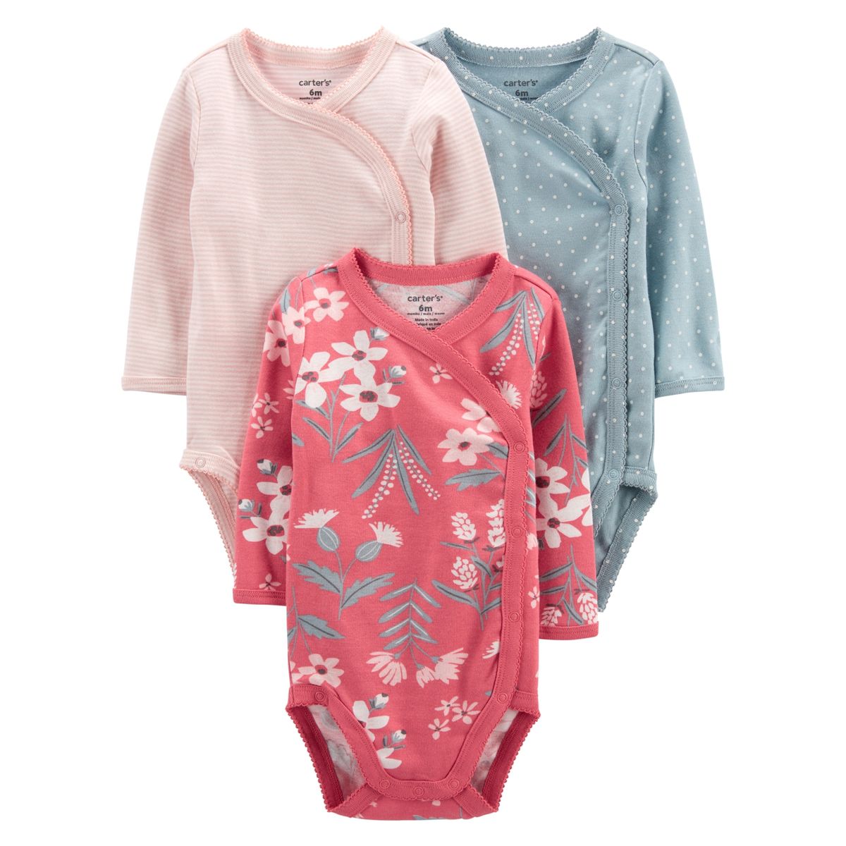 CARTER'S - Carter´s Pack de Bodys 3 Unidades estampados Bebe Niña