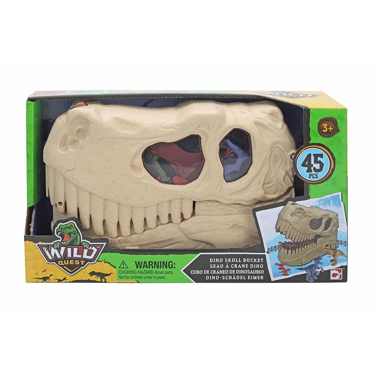 GENERICO - Set Cabeza Dinosaurio Transportable, Con 45 Accesorios.