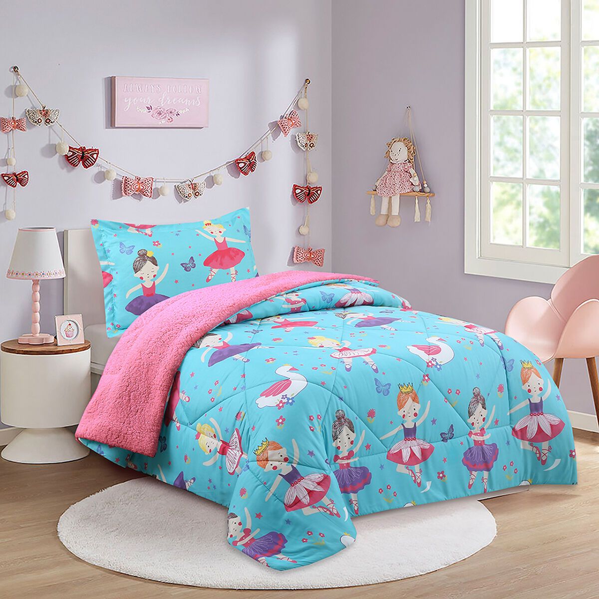 DORAL - CUBRECAMA PLUMON INFANTIL NIÑA DORAL KIDS SENSE 1.5 PLAZA