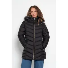 WADOS - PARKA MANGA LARGA CON CAPUCHA Y CIERRE EN DELANTERO