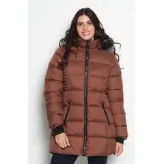 WADOS - PARKA MANGA LARGA CON CAPUCHA Y CIERRE EN DELANTERO