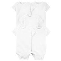 Pack 5 Bodys Básicos Manga Corta Algodón Bebé Unisex