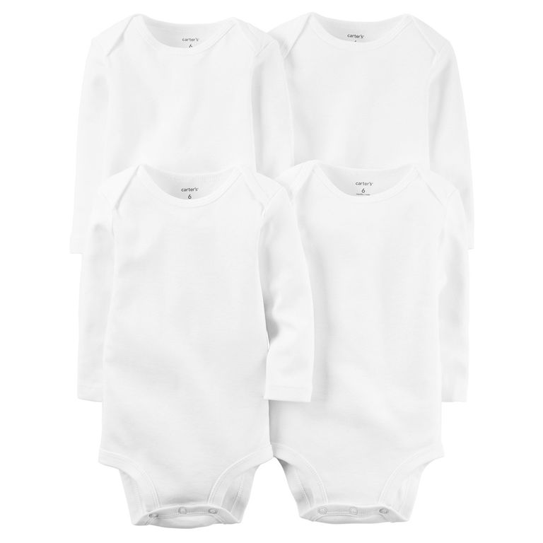 Bodys Básicos Algodón Manga Larga Unisex Bebé