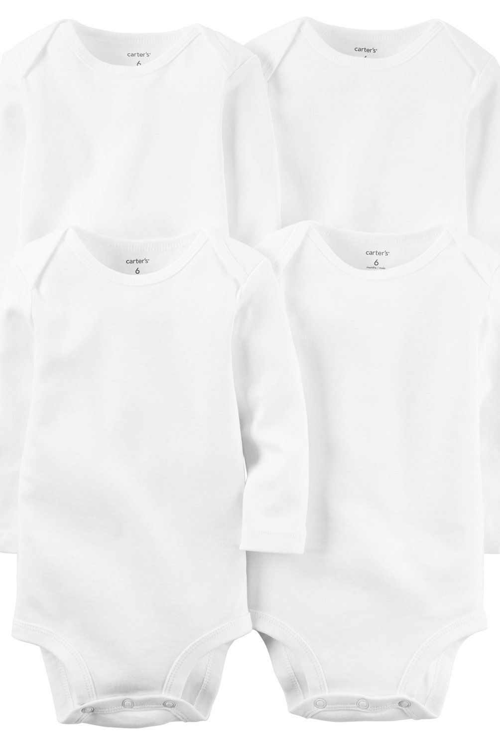 CARTER'S - Bodys Básicos Algodón Manga Larga Unisex Bebé Carter's