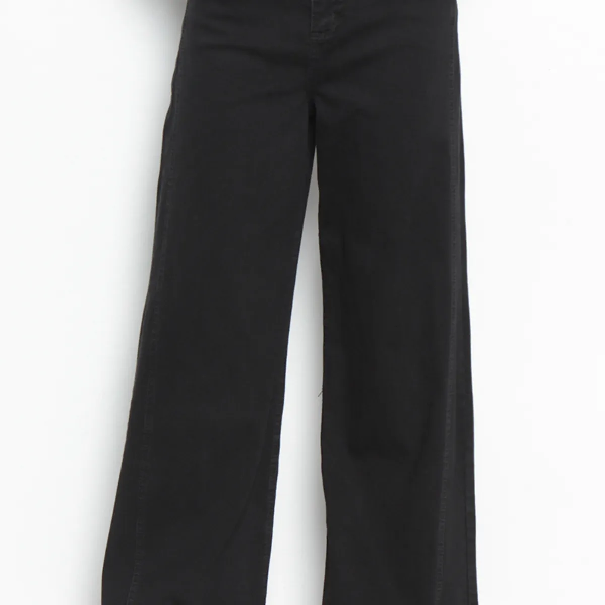 WADOS - JEANS MUJER PIERNA WIDE TIRO ALTO PRETINA BASICA UN BOTON