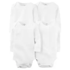 CARTER'S - Bodys Básicos Algodón Manga Larga Unisex Bebé