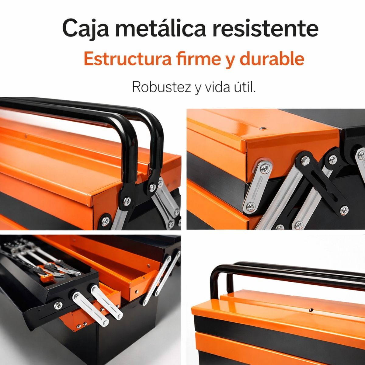 SPACE HOME - Set de Herramientas 34 Piezas con Caja Metálica y Accesorios