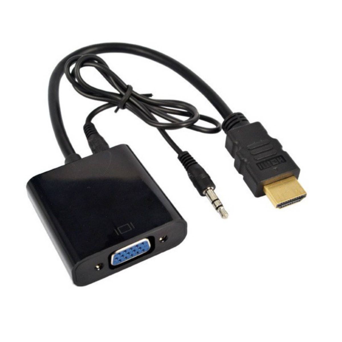 TECNOLAB - Adaptador conversor HDMI A VGA Full HD Salia de Audio