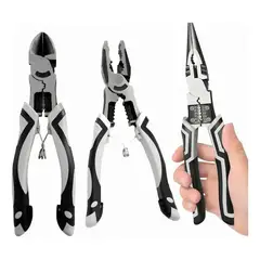 GENERICO - Set De 3 Alicates Professionales Aislados Cromo Vanadio pelacables multiusos