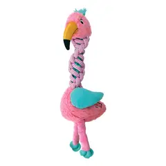 KONG - Juguete Para Perro Peluche Twists Knots Squeak Talla Ml Rosa Flamingo - Rosa - M/L