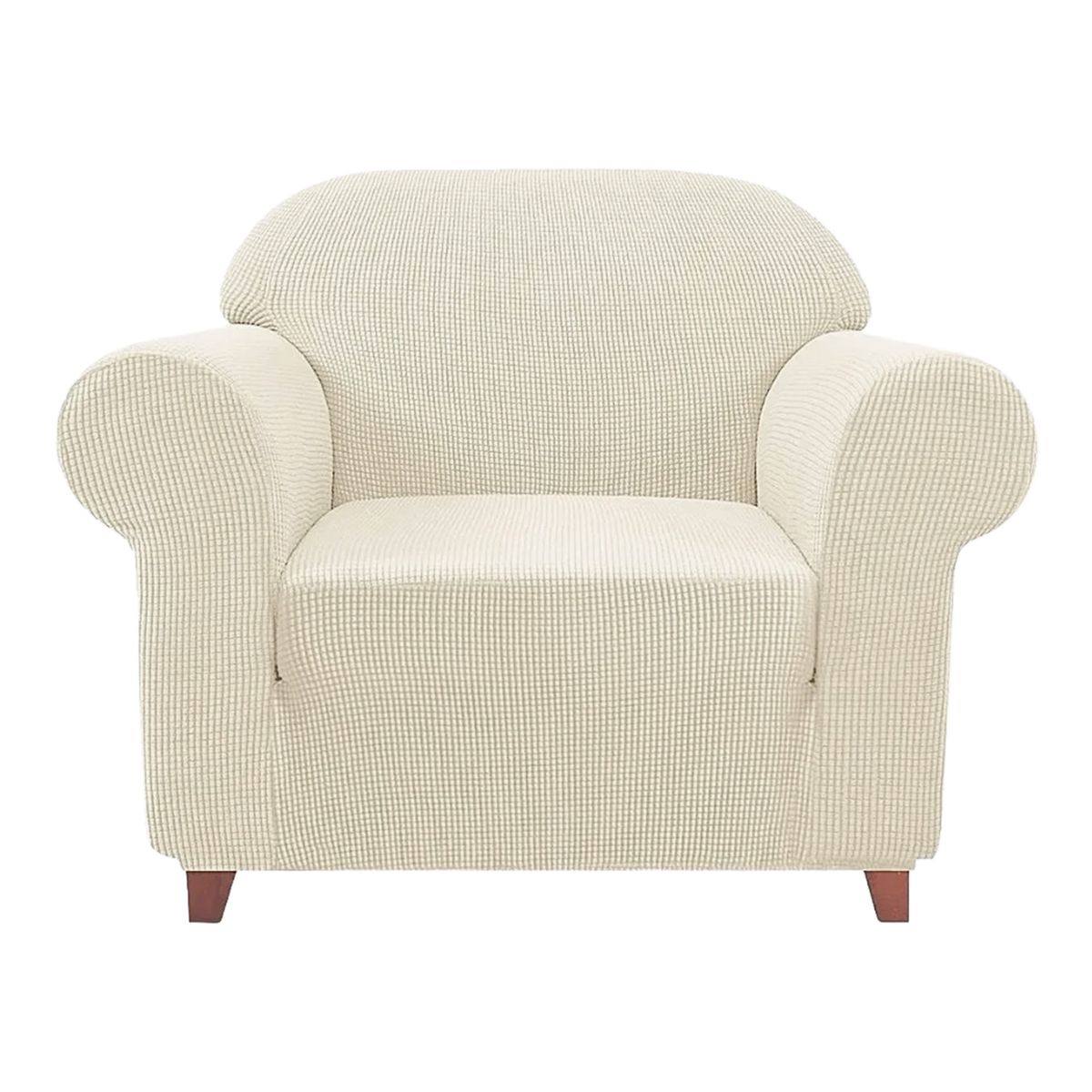 GENERICO - Funda Protectora Cuadrille Cubre Sofá 1 Cuerpo Beige