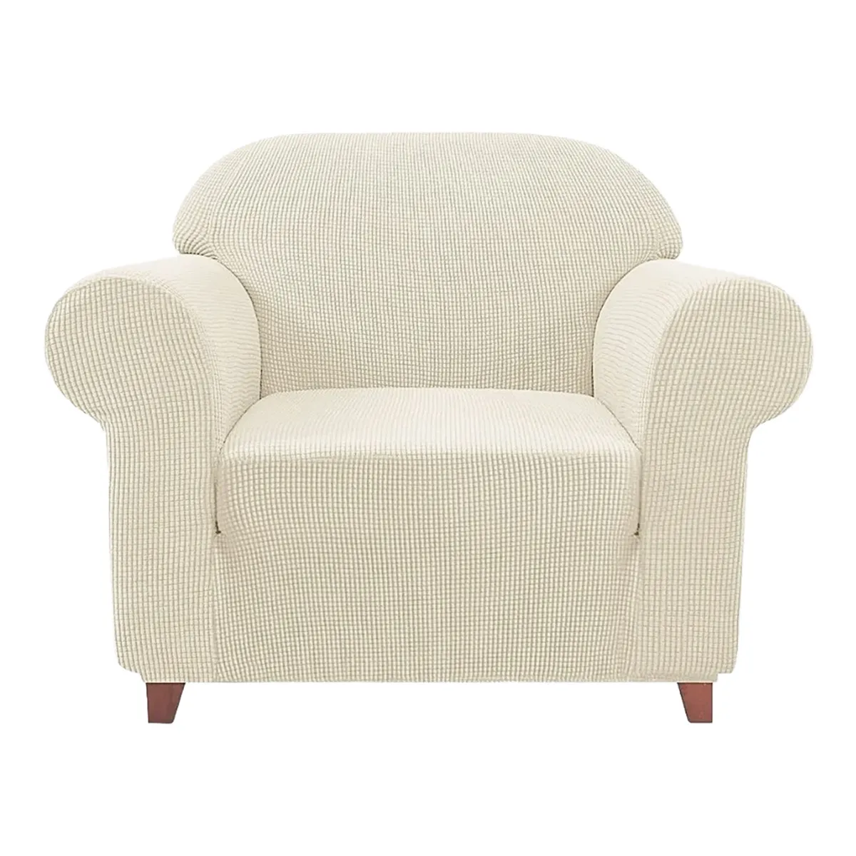 GENERICO - Funda Protectora Cuadrille Cubre Sofá 1 Cuerpo Beige