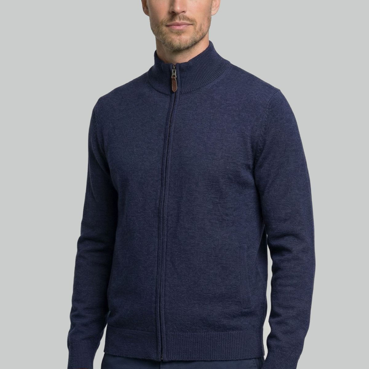 NEW MAN - Sweater Cannes Navy Melange New Man