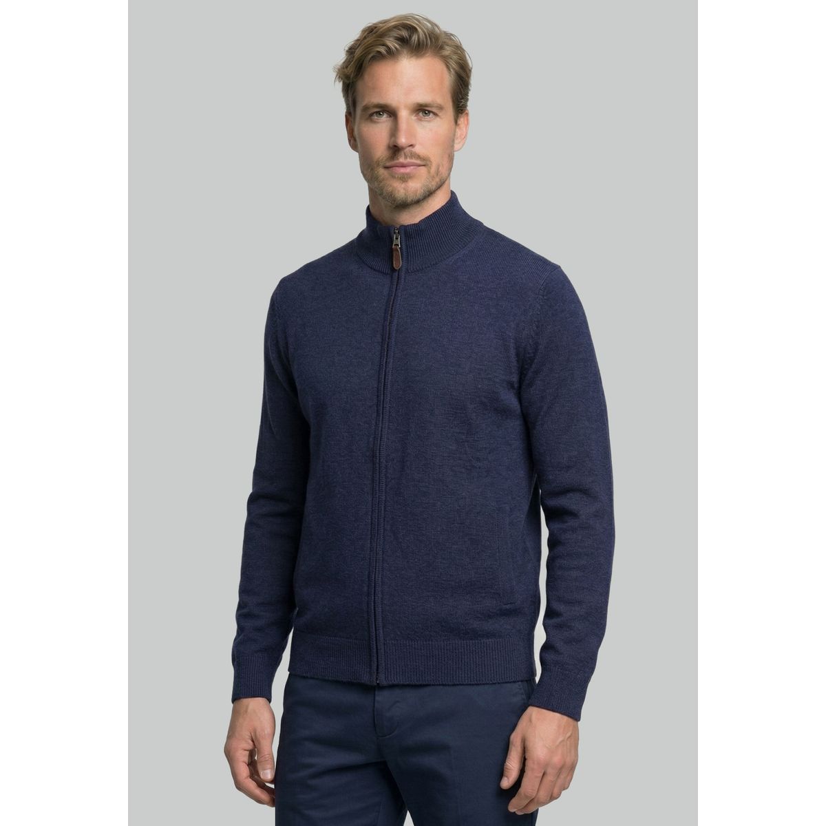 NEW MAN - Sweater Cannes Navy Melange New Man