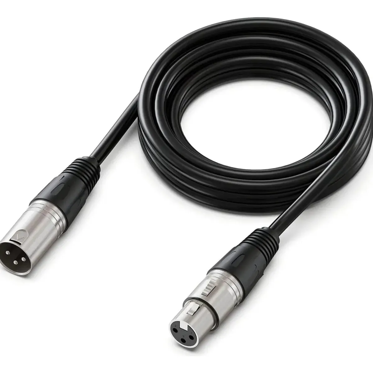 FIFINE - Cable Xlr 1.8m Fifine L9c Conectores 3 Pin Macho A Hembra Negro