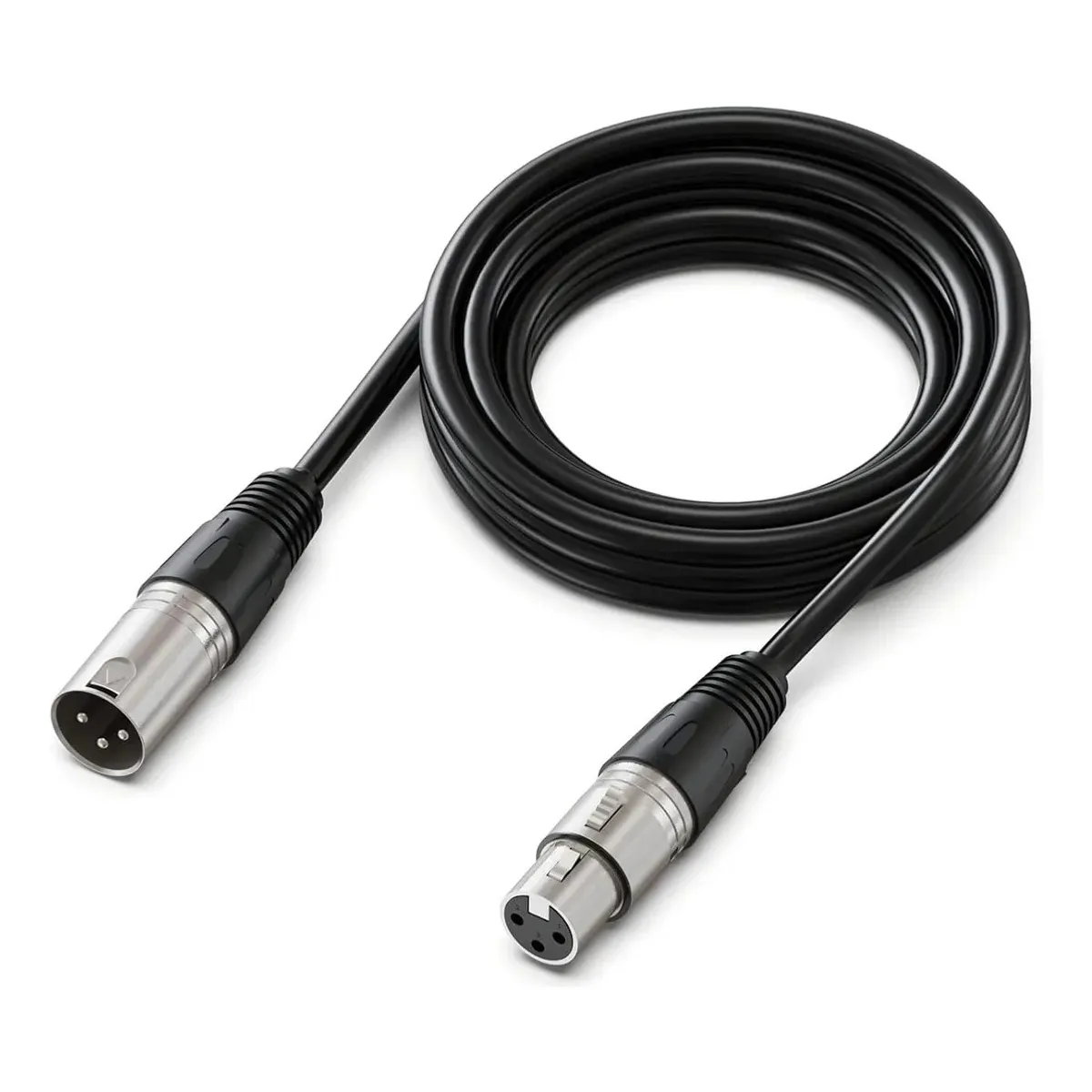 FIFINE - Cable Xlr 1.8m Fifine L9c Conectores 3 Pin Macho A Hembra Negro
