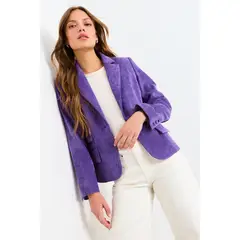 IO - Blazer Liso Mujer Morado