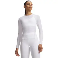 UNDER ARMOUR - Primera Capa Superior Mujer Heatgear Elite Ls Blanco