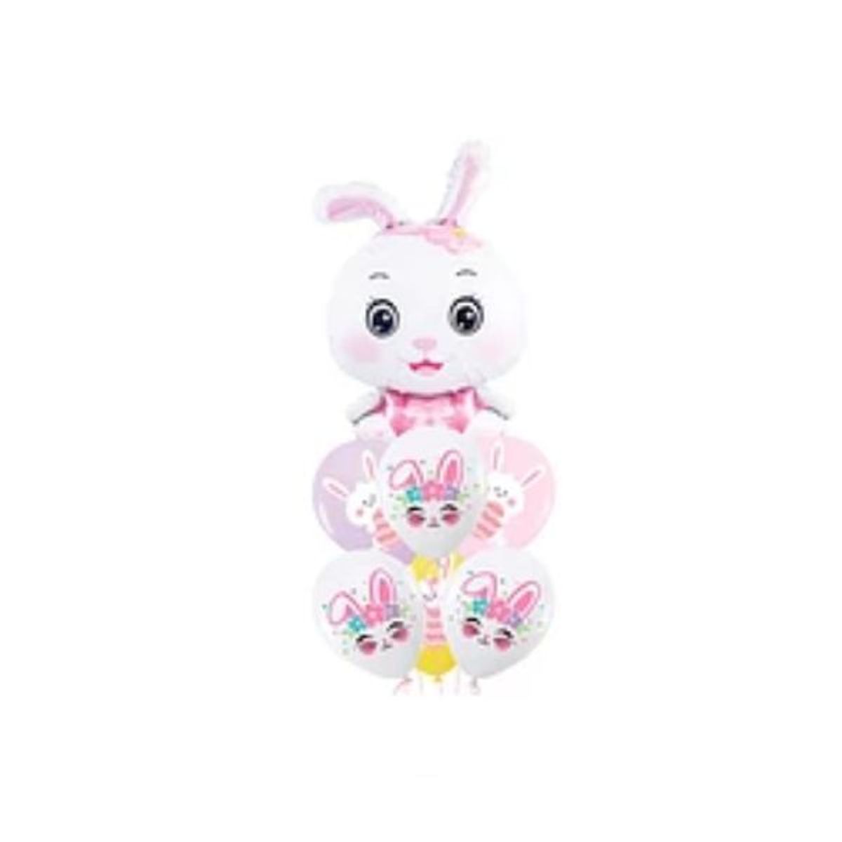 GENERICO - Set de globos conejo de pascua 7pcs