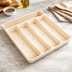 KEEP - Escurridor Cubiertos Cubertero Organizador De Cubiertos Beige