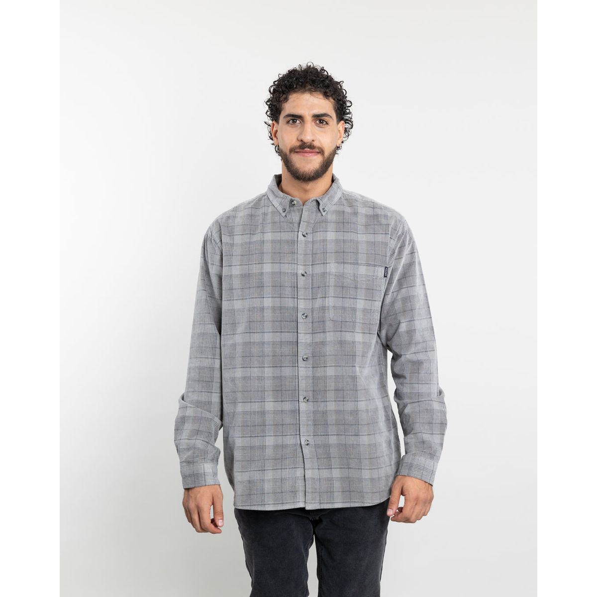 POLEMIC - Camisa cotele hombre a cuadros algodón Polemic