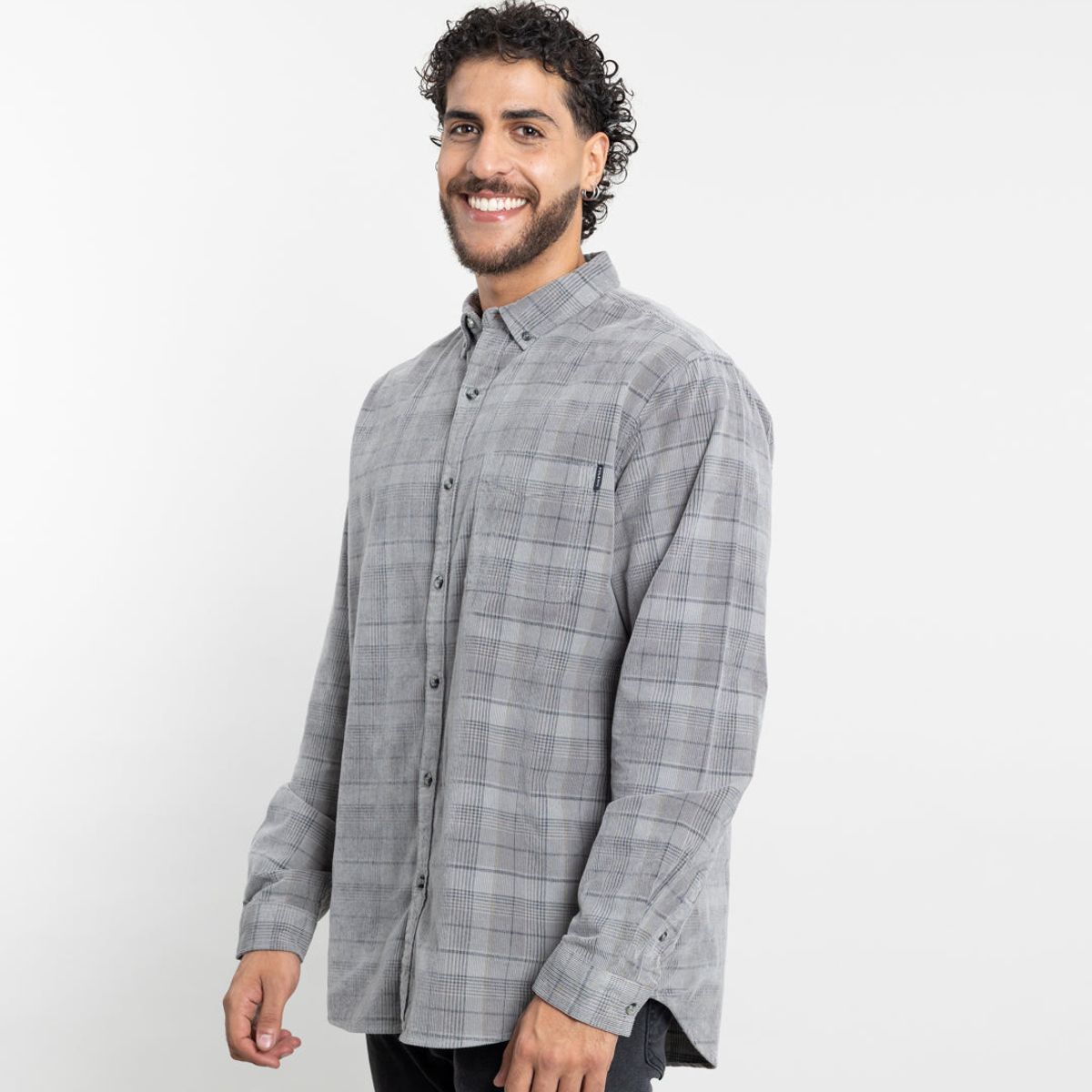 POLEMIC - Camisa cotele hombre a cuadros algodón Polemic