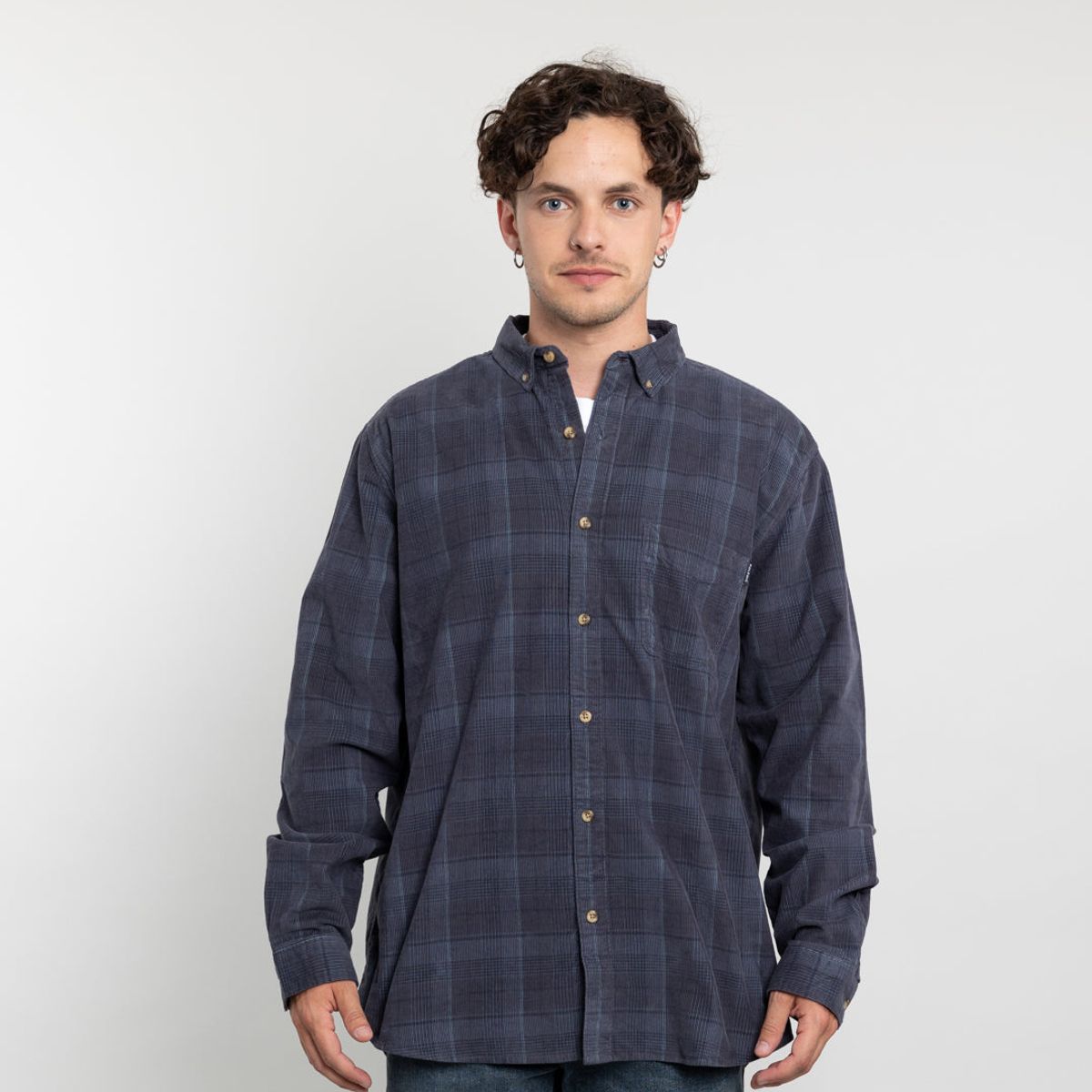 POLEMIC - Camisa cotele hombre a cuadros algodón Polemic