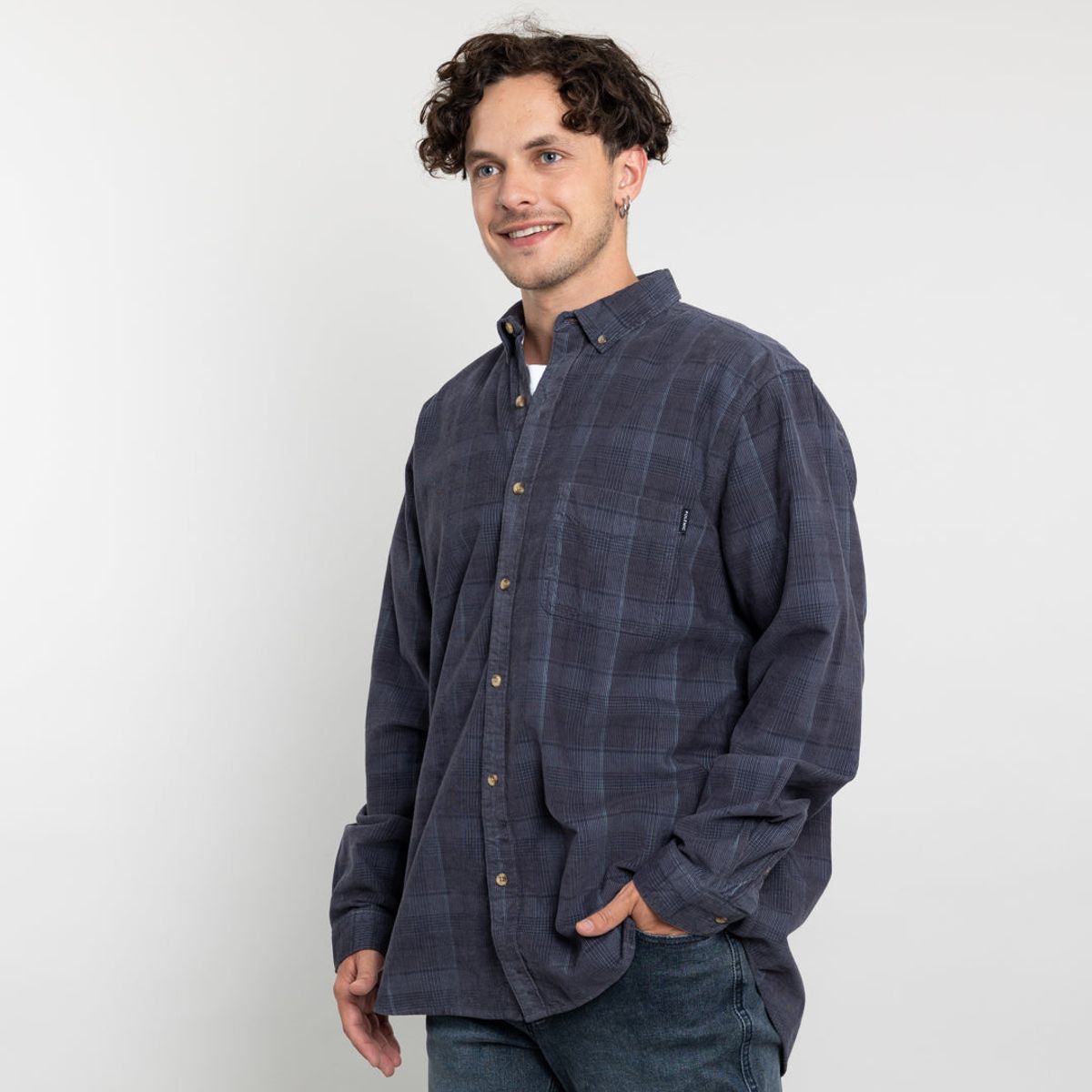 POLEMIC - Camisa cotele hombre a cuadros algodón Polemic