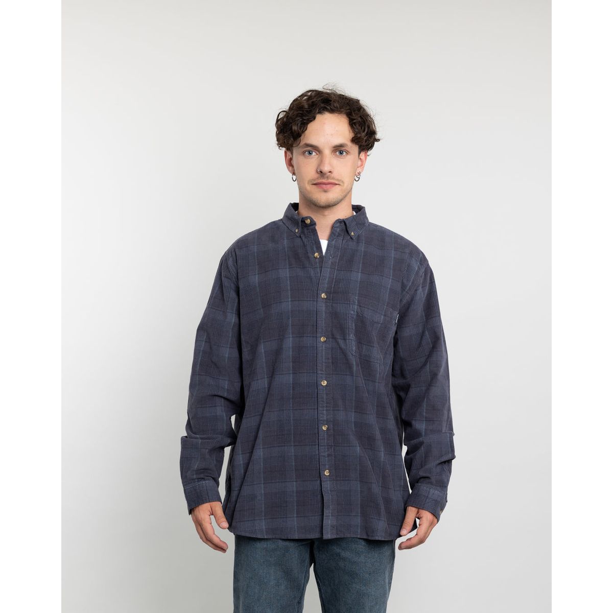 POLEMIC - Camisa cotele hombre a cuadros algodón Polemic