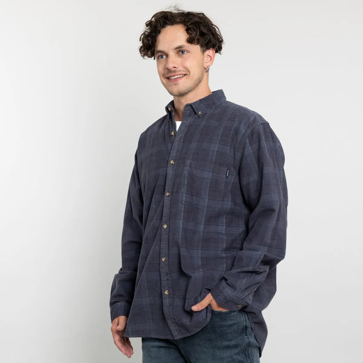 POLEMIC - Camisa cotele hombre a cuadros algodón Polemic
