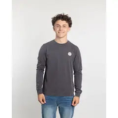 POLEMIC - Polera manga larga juvenil con proceso y estampado